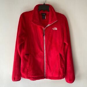 The North Face Pink Woman’s Fleece Jacket SZ M Plush Warm Preppy‎ Fuzzy Y2K